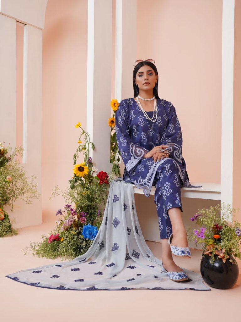 Midnight Blue Lawn - Candy Women Suits
