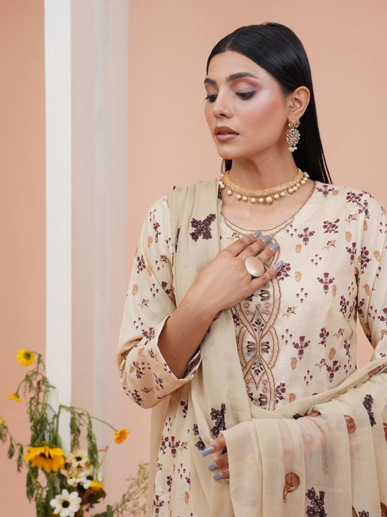 Ivory Butterfly Print - Candy Women Suits